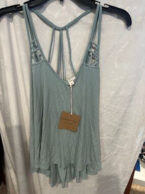 Chroma Tale Light Blue Strappy Tank Top